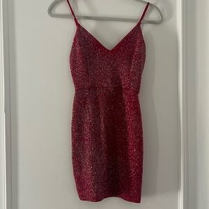Red Glitter Dress